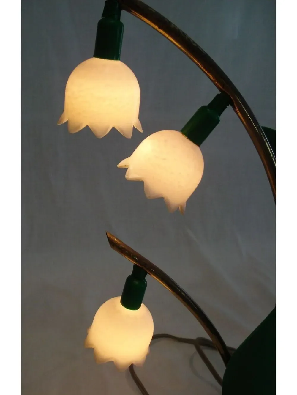 Vintage 1940's Lily of the Valley Table Lamp by Astro Lamps of Hollywood, CA